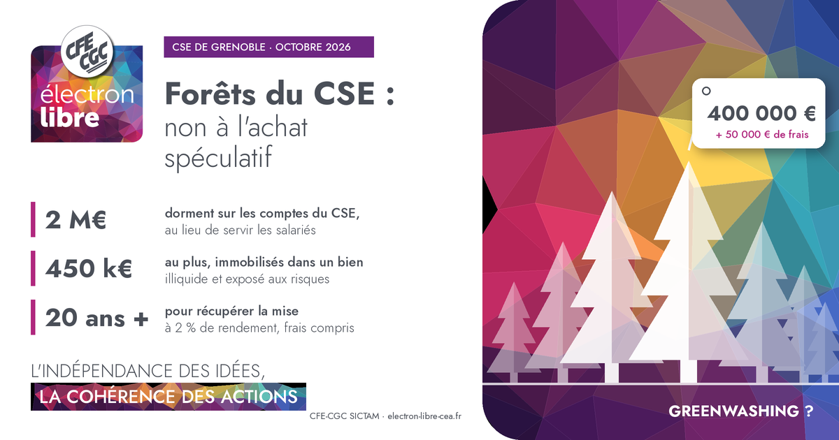 Vous consultez actuellement La CFE-CGC SICTAM refuse l&rsquo;achat spéculatif de forêts voté le 23/09/2026 par une majorité d&rsquo;élus